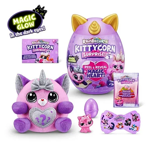 عروسک سورپرایزی رینبوکورنز RainBocoRns سری 2 Kittycorn با شاخ و گوش طلایی
